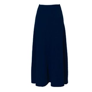 Xiumei Casual Cotton Big Swing Long Dress(Navy Blue)