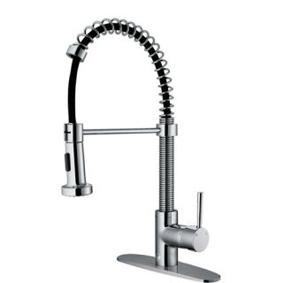 Vigo Industries VG02001CHK1 Kitchen Faucet, PullOut Spray w/Deck Plate Chrome