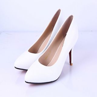 Womens Simple Solid Color High Heeled Shoes(White)