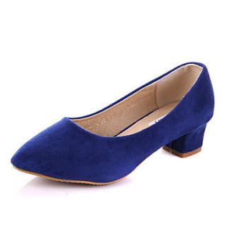Womens Trend Solid Color Low Heels(Royal Blue)