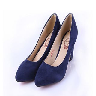 Womens Street Fashion Solid Color High Heels(Navy Blue)