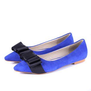 Womens Korean Bow Decoration Flat Shoes(Royal Blue)