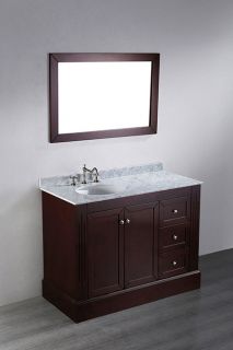 Bosconi SB255 Bathroom Vanity, 45 Contemporary Single Vanity Brown