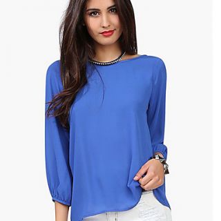 CoolCube Womens Loose Fit Bowknot Solid Color Chiffon T Shirt