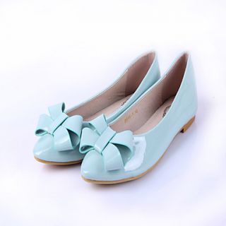 Womens Simple Coat Of Paint Bow Shoes(Light Blue)