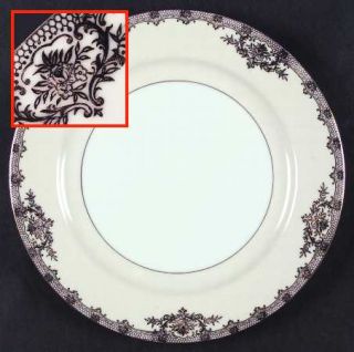 Noritake Revenna Dinner Plate, Fine China Dinnerware   Gold Floral Decor,Cream B