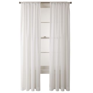 JCP Home Collection  Home Ascension Rod Pocket Cotton Sheer Panel, White
