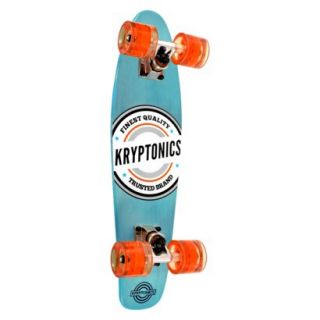 Kryptonics Wood Torpedo Skateboard   Blue/Orange