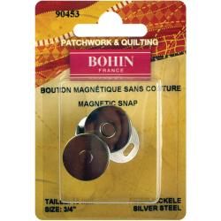 Magnetic Sew On Button 3/4 2/pkg  Nickel