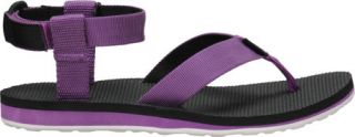 Womens Teva Original Sandal   Purple/Black Thong Sandals