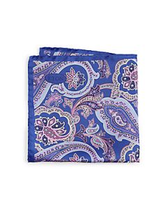 Eton of Sweden Exploding Flower Pocket Square   Purple