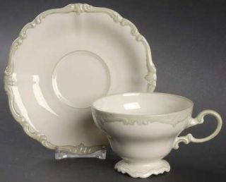 Rosenthal   Continental R498 Footed Cup & Saucer Set, Fine China Dinnerware   Po