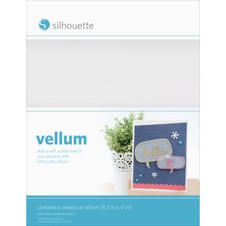 Silhouette Vellum Sheets 8.5x11 6/pkg translucent White