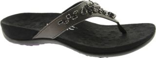 Womens Vionic with Orthaheel Technology Pearl   Black Thong Sandals