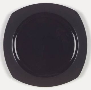 Nikko Ebony Dinner Plate, Fine China Dinnerware   Quadrille Line, All Black, Rim