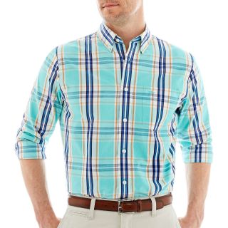 Dockers Long Sleeve Poplin Shirt, Blue, Mens