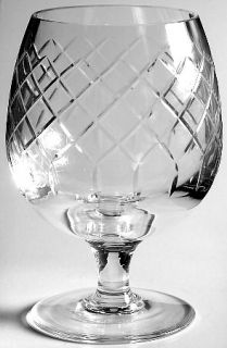 Royal Brierley Coventry Brandy Glass   Cut Criss Cross/Vertical Design On Bowl