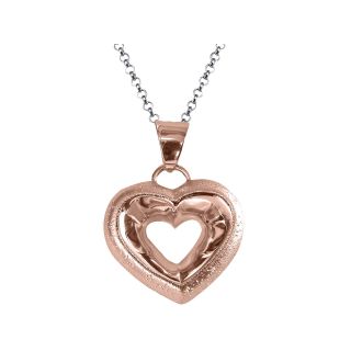 Charles Garnier 18K Rose Gold Plated Silver Heart Pendant, Womens