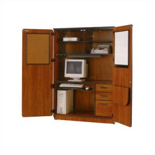 Fleetwood Illusions Teacher Computer Armoire Desk Office Suite with Locking D