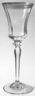 Mikasa Palatial Platinum Wine Glass   Clear,Optic,Platinum Encrusted Band