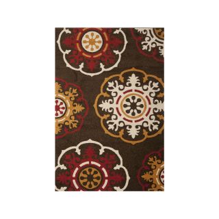 Suzani Rectangular Rug, Brown