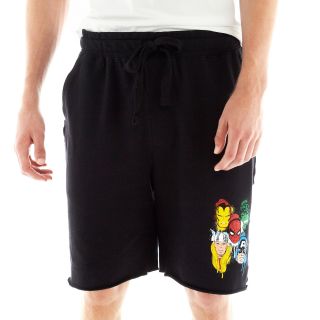 The Avengers French Terry Sleep Shorts, Black, Mens