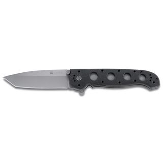 Crkt Tanto Blade Plain Edge Folding Knife (BlackBlade materials HRC 58 60 Stainless steelHandle materials NylonBlade length 3.88 inches Handle length 5.38 inchesWeight 0.5 poundDimensions 6.75 inches long (folded) x 2 inches wide x 1.25 inches deepB