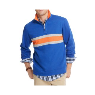 Izod Striped French Rib Sweater, Blue, Mens