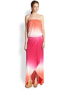 Young Fabulous & Broke Grayson Ombre Strapless Maxi Dress   Berry