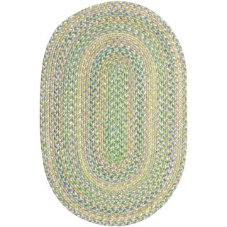 Tropical Delight Reversible Braided Oval Rugs, Lime