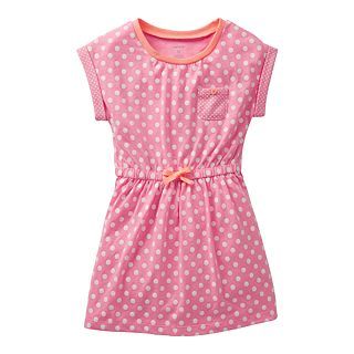 Carters Short Sleeve Polka Dot Dress   Girls 2t 4t, Pink, Girls