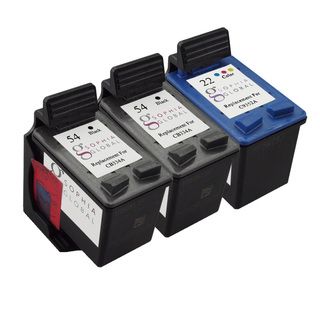Sophia Global Remanufactured Ink Cartridge Replacement For Hp 54 (2 Black, 1 Color) (multiPrint yield up to 600 pages for black and up to 165 pages for colorModel 2eaHP54B1eaHP22CPack of 3We cannot accept returns on this product.This high quality item 