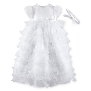 Keepsake Christening or Baptism Dress   Girls newborn 12m, White, White