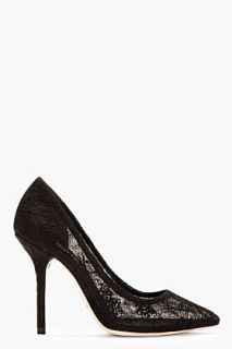 Dolce And Gabbana Black Lace Heels