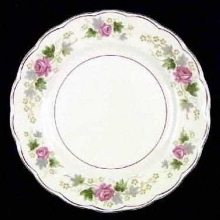 Grindley Swansea Rose Dinner Plate, Fine China Dinnerware   Creampetal,Pink Rose