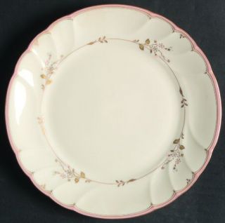 Mikasa Monticello Salad Plate, Fine China Dinnerware   Pink Band,Blue,Pink Flowe