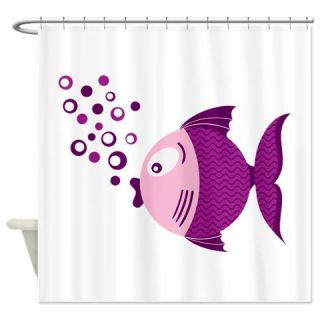  Purple Fish Shower Curtain  Use code FREECART at Checkout