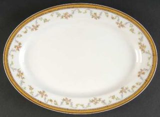 Haviland Valmont, The (Old,Gold Trim) 11 Oval Serving Platter, Fine China Dinne