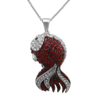 Alexandra Gem Created Sapphire & Multi Crystal Fish Pendant, Womens