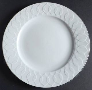 Rosenthal   Continental Platinum Band (Lotus Shape) Dinner Plate, Fine China Din