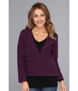 Pendleton Petite Aidan Boiled Wool Cardigan Womens Sweater (Purple)