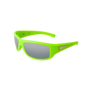 Polarized Sport Wrap Sunglasses, Green, Womens