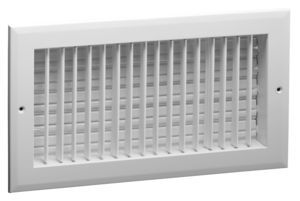 Hart Cooley A618MS 8x8 W HVAC Register, 8 W x 8 H, Straight Blade Aluminum for Sidewall/Ceiling White (026815)