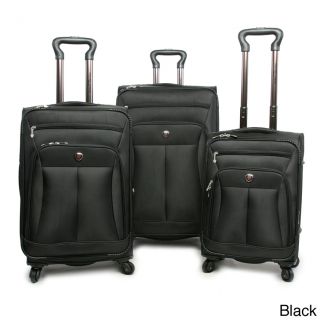 Pacific Coast Brentwood 3 piece Ballistic Nylon Spinner Luggage Set