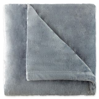 ROYAL VELVET Silk Touch Blanket, Lustrous Steel