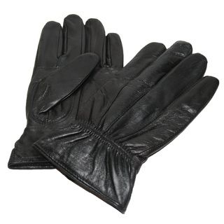 Hollywood Tag Womens Black Leather Winter Gloves