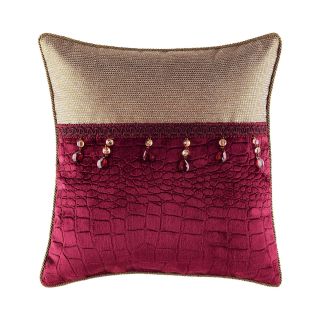 Croscill Classics Regina 14 Square Decorative Pillow, Red