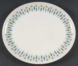 Syracuse Nordic 11 Oval Serving Platter, Fine China Dinnerware   Carefree,Blue,