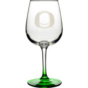 Oregon Ducks Boelter Brands Satin Etch Wine Glass