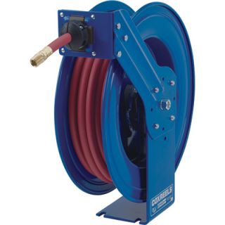 Coxreels Air/Water Hose Reel With Hose   3/8in. x 50ft. Hose, Max. 250 PSI